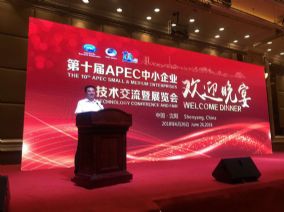 仕龙集团董事长许宝平参加第十届APEC中小企业技术交流暨展览会发表讲话